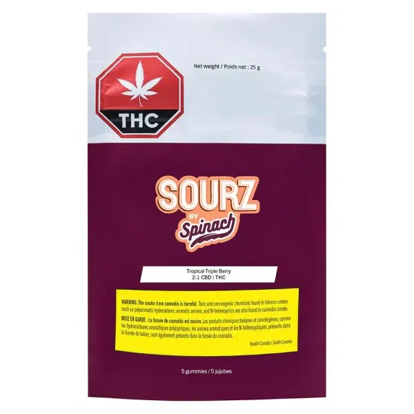 Sourz Tropical Triple Berry by Spinach - 2:1 CBD:THC