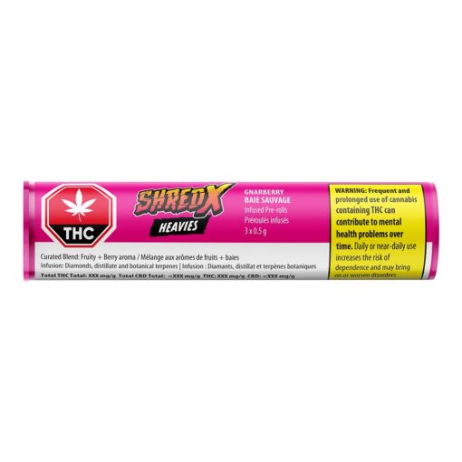 Gnarberry Heavies Disty & Diamonds Infused pre-rolls by Shred X - 3x0.5g - Image 2