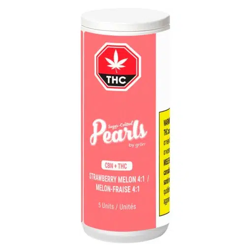 Pearls by grön - CBN:THC Strawberry Melon 4:1 - Hybrid - 5 Pack - Image 2