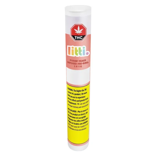 Pushn' Peach Infused Pre-Rolls by LITTI - 1x1g - Image 2