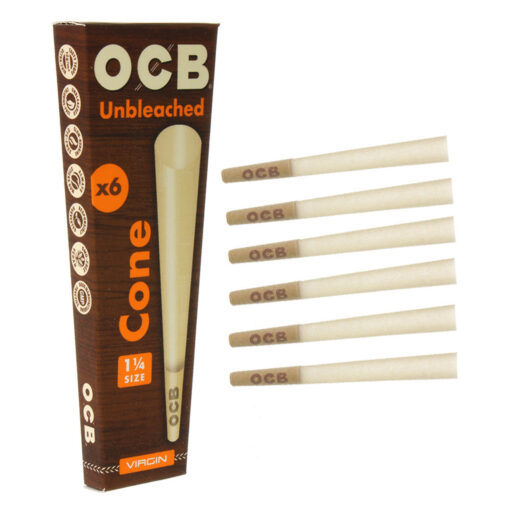 OCB Unbleached Cones - 1 1/4 - 6 pk