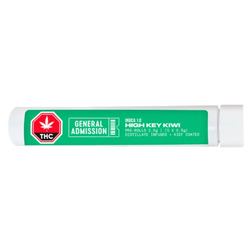 High Key Kiwi Infused Pre-Roll by General Admission - 5x0.5g - Image 2