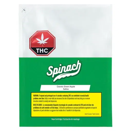 Cosmic Green Apple 510 Thread Cartridge by Spinach - 1g - Image 2