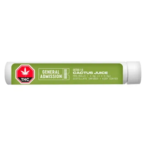 Cactus Juice Infused Pre-Rolls by General Admission - 3x0.5g - Image 2