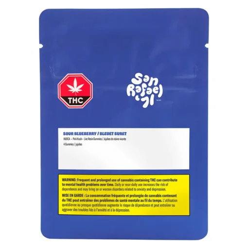 Sour Blueberry Live Resin Gummies by San Rafael '71 - 4 pack - Image 2