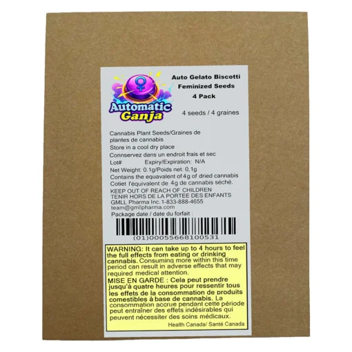 Auto Gelato Biscotti Feminized Seeds by Automatic Ganja - 4 pack - Image 2