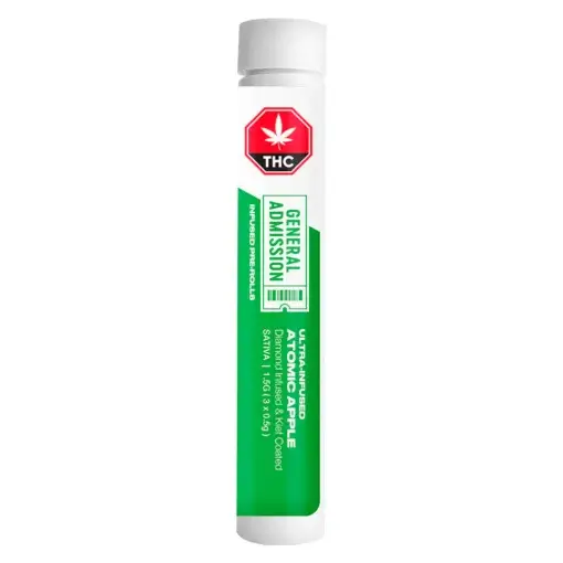 Atomic Apple Diamond Infused Pre-Rolls by General Admission - 3x0.5g - Image 2