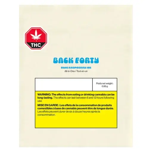 Blue Raspberry Ice All-in-one Vape by Back Forty - 0.95g - Image 2