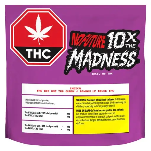 10x the Madness: The Red One Indica by No Future - 10 pack - Image 2