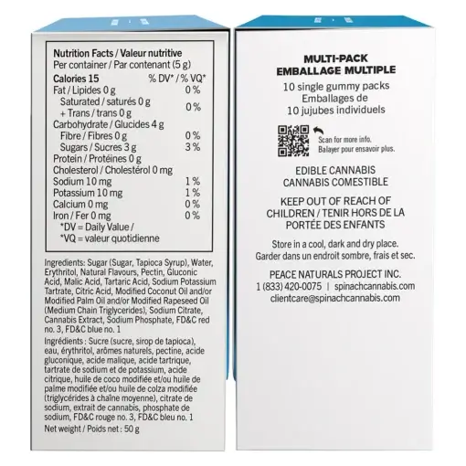 Fully Blasted Blue Raspberry Watermelon Gummies by SOURZ by Spinach® - 10 pack - Image 4