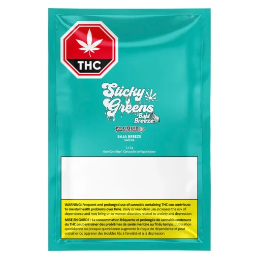 Baja Breeze Liquid Diamonds 510 Thread Cartridge by Sticky Greens - 1g - Image 2
