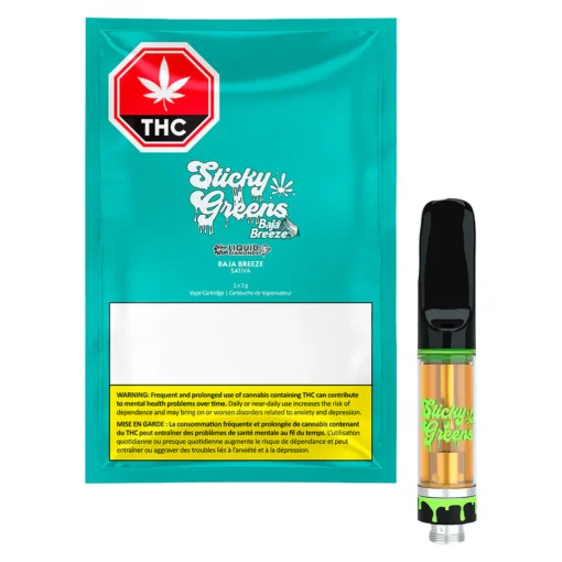 Baja Breeze Liquid Diamonds 510 Thread Cartridge by Sticky Greens - 1g - Image 4