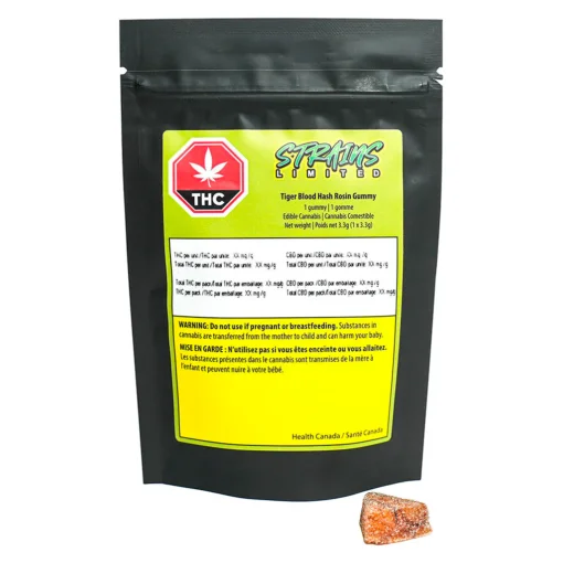 Tiger Blood Hash Rosin Gummy by Strains Limited - 1 pack - Image 4