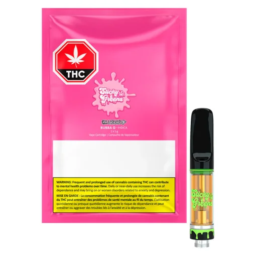 Bubba G Liquid Diamonds 510 Thread Cartridge by Sticky Greens - 1g - Image 4