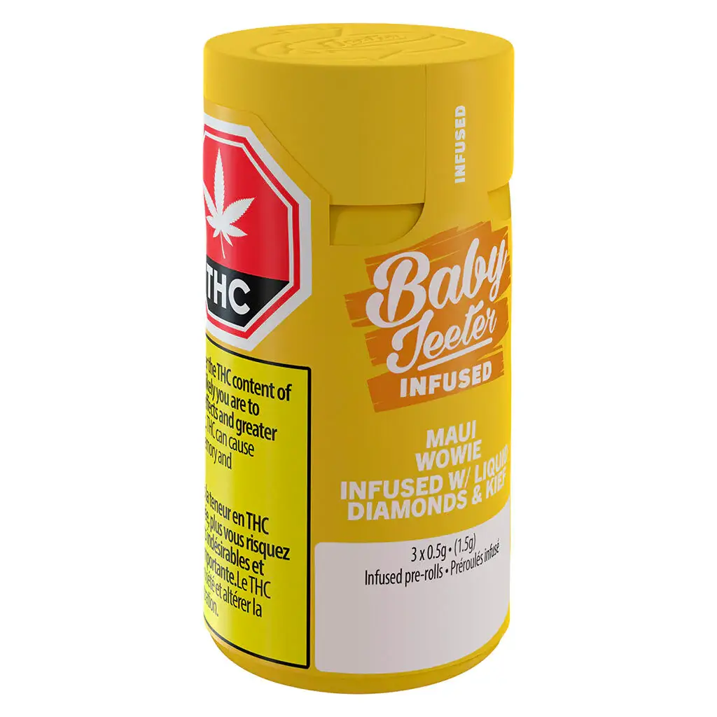 Baby Jeeter Infused Maui Wowie Pre-Rolls by Jeeter - 3x0.5g - Image 2