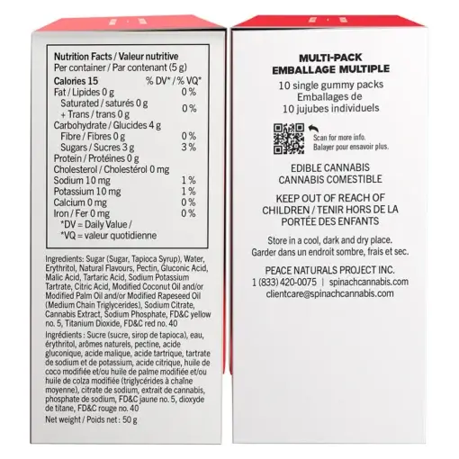 Fully Blasted Strawberry Mango Gummies by SOURZ by Spinach® - 10 pack - Image 5