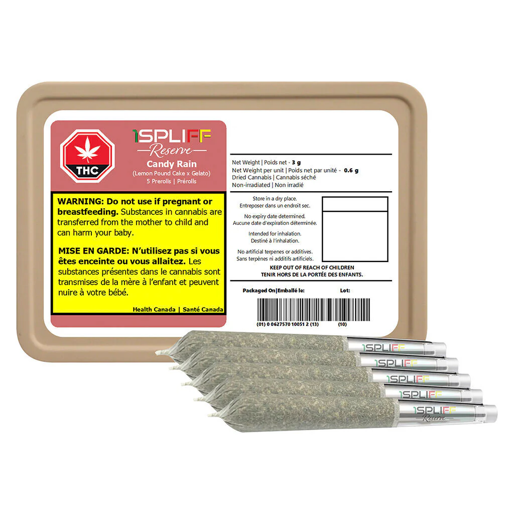 Candy Rain Premium Glass Tip Pre-Roll by 1Spliff Reserve - 5x0.6g - Image 3