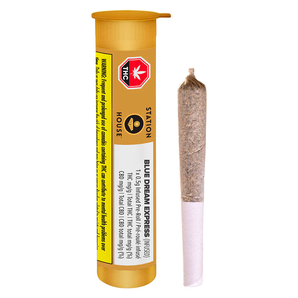 Blue Dream Express Infused Pre-Roll by Station House - 1x0.5g - Image 4