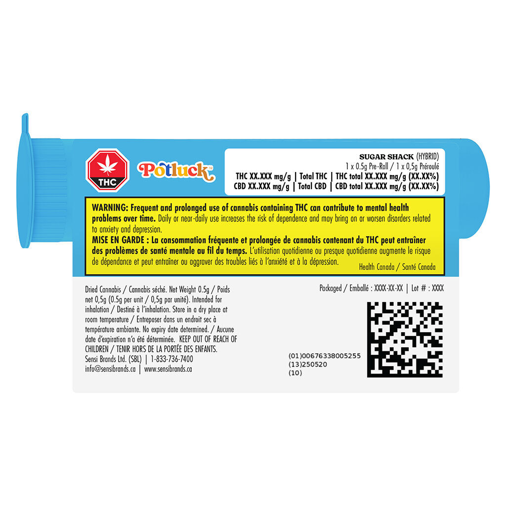 Sugar Shack Pre-Roll by Potluck - 1x0.5g - Image 3