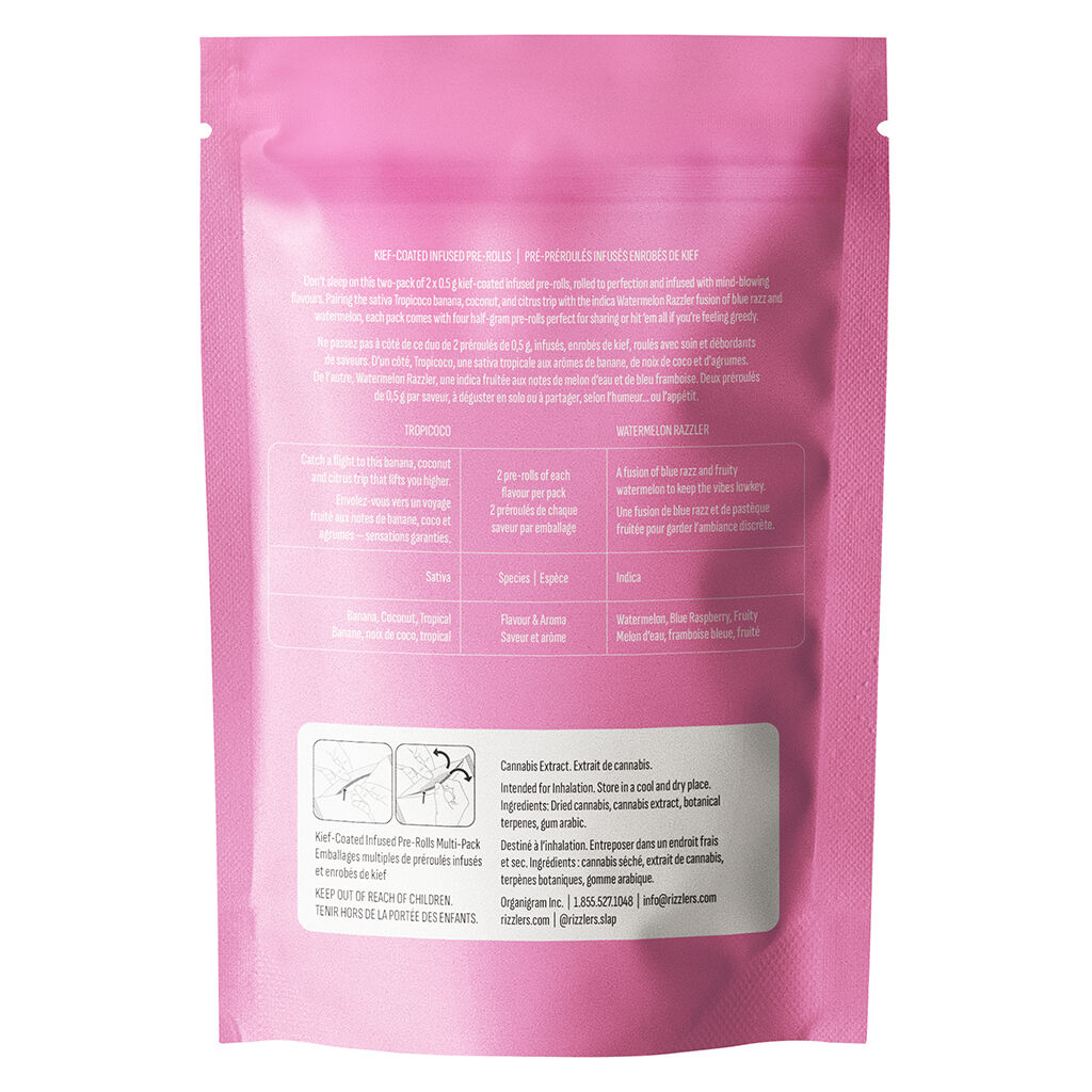 Twisters - Tropicoco & Watermelon Razzler Infused Pre-Roll by Rizzlers - 2x0.5g - Image 5