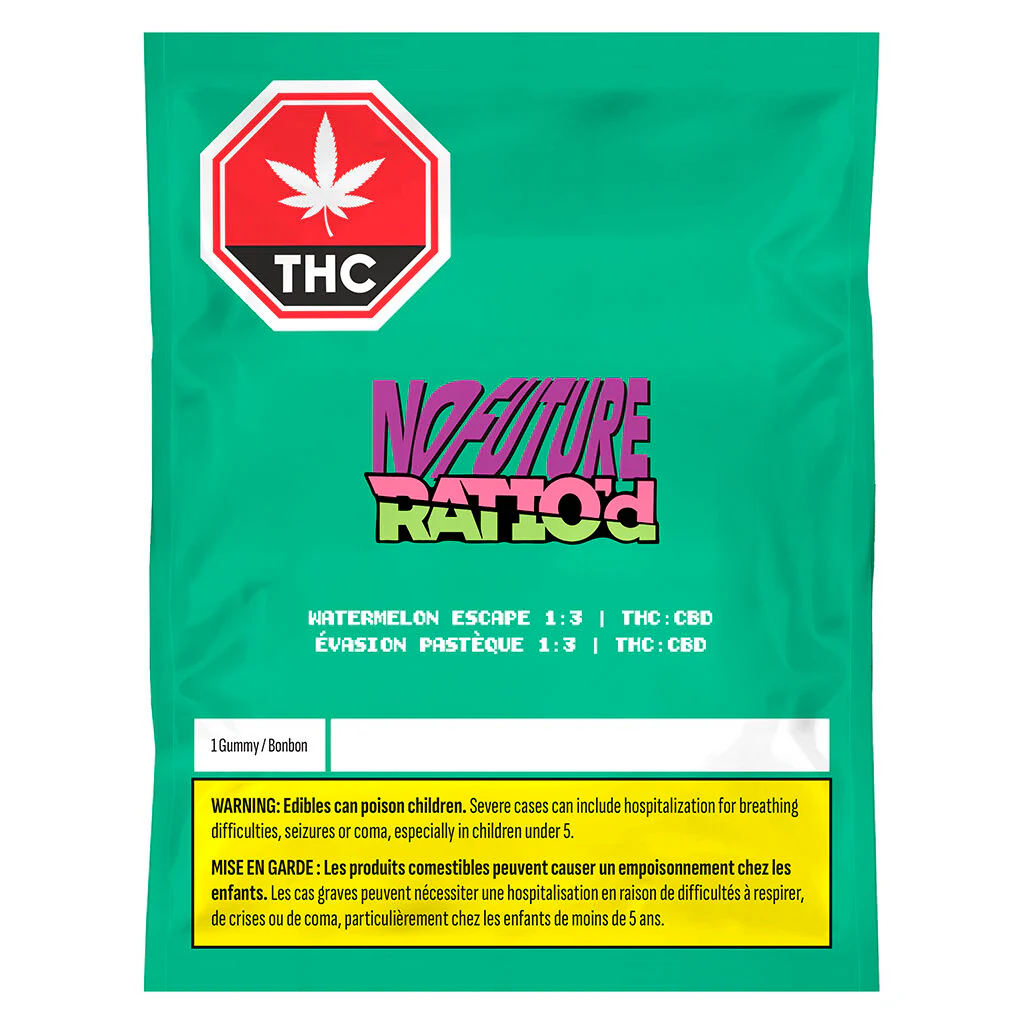 Ratio'd Watermelon Escape 1:3 THC/CBD Gummy by No Future - Image 2